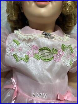 DANBURY MINT Shirley Temple 35 playpal Vinyl Doll PINK PARTY DRESS