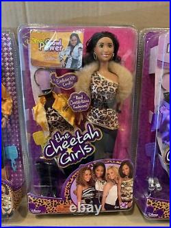 Disney Channel the Cheetah Girls Growl Power Fashion Collection Dolls Lot Of 5