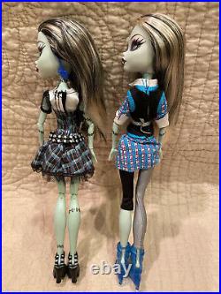 EXC Lot 2 1st Wave Elastics Monster High dolls Original 2008 Schools Out Frankie