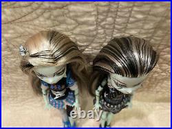 EXC Lot 2 1st Wave Elastics Monster High dolls Original 2008 Schools Out Frankie