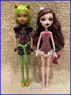 EXC Lot 2 Elastics First Wave Monster High Dawn of The Dance Draculaura Clawdeen