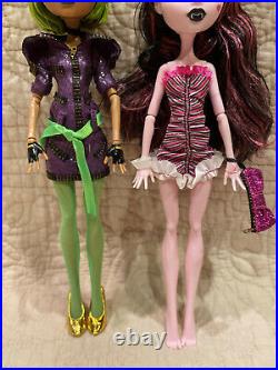 EXC Lot 2 Elastics First Wave Monster High Dawn of The Dance Draculaura Clawdeen