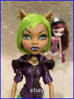 EXC Lot 2 Elastics First Wave Monster High Dawn of The Dance Draculaura Clawdeen