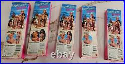 FIVE! Vintage Mattel 1995 Sparkle Beach Barbies! NEW! Super cute