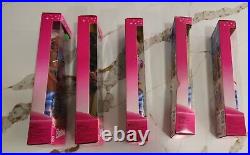 FIVE! Vintage Mattel 1995 Sparkle Beach Barbies! NEW! Super cute