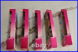 FIVE! Vintage Mattel 1995 Sparkle Beach Barbies! NEW! Super cute