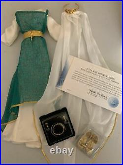 FRANKLIN MINT JULIA ROMAN EMPRESS DOLL & 3 OUTFITS CERTIFICATES of AUTHENTICITY