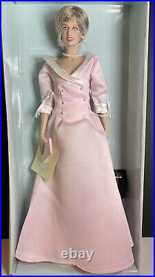 FRANKLIN MINT Princess Diana Vinyl Portrait Doll Pink Ballgown