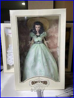 FRANKLIN MINT SCARLET O'HARA DOLL GONE WITH THE WIND + 2 Outfits