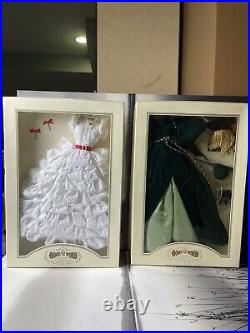 FRANKLIN MINT SCARLET O'HARA DOLL GONE WITH THE WIND + 2 Outfits