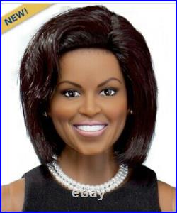 First Lady Michelle Obama 16 vinyl doll Franklin Mint new box very hard to find