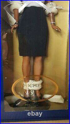 First Lady Michelle Obama 16 vinyl doll Franklin Mint new box very hard to find