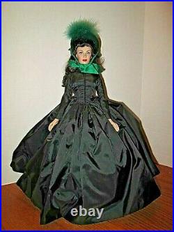 Franklin Mint 15 Vinyl Scarlett Doll in Mourning Dress pre-owned