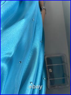 Franklin Mint 16Vinyl PRINCESS DIANA DOLL in Aquamarine Gown & Accessories NRFB