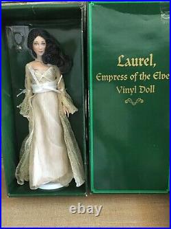 Franklin Mint 16 Vinyl DOLL LAUREL Empress of the Elves with Necklace +Stand NRFB