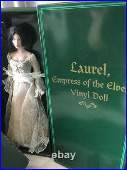 Franklin Mint 16 Vinyl DOLL LAUREL Empress of the Elves with Necklace +Stand NRFB