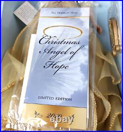 Franklin Mint Annual Christmas Angel of Hope 2010 Wings Harp COA NEW boxed