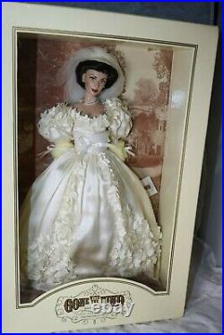 Franklin Mint Collector Vinyl Portrait Scarlett O'Hara Bride Doll New