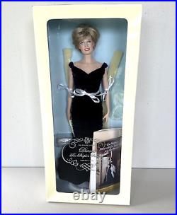 Franklin Mint Diana The Peoples Princess Doll Midnight Blue Velvet Ball Gown NIB