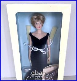 Franklin Mint Diana The Peoples Princess Doll Midnight Blue Velvet Ball Gown NIB