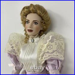 Franklin Mint Gibson Girl Easter Parade Vinyl Doll Purple Dress Gown Rare