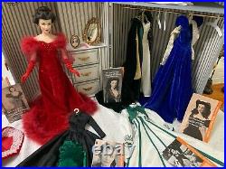 Franklin Mint Gone with Wind Scarlett O'Hara Portrait Doll Trunk 13 Outfits COAs