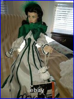 Franklin Mint Gone with the Wind Scarlett O'hara Doll, Trunk & 13 Outfits