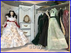 Franklin Mint Gone with the Wind Scarlett O'hara Doll, Trunk, 6 Outfits, Beautiful