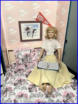 Franklin Mint Grease Sandy Doll with Bedroom Wardrobe Trunk! One of a Kind! RARE