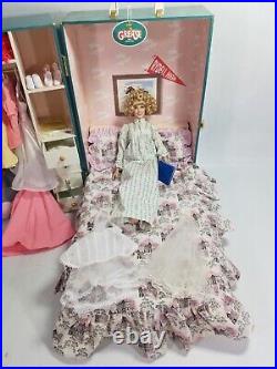 Franklin Mint Grease Sandy Doll with Bedroom Wardrobe Trunk and 7 Outfits