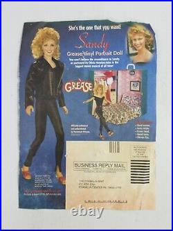 Franklin Mint Grease Sandy Doll with Bedroom Wardrobe Trunk and 7 Outfits