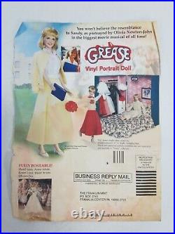 Franklin Mint Grease Sandy Doll with Bedroom Wardrobe Trunk and 7 Outfits