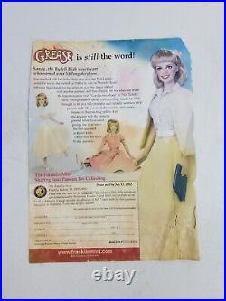 Franklin Mint Grease Sandy Doll with Bedroom Wardrobe Trunk and 7 Outfits