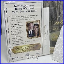 Franklin Mint HRH Kate Middleton, Duchess Vinyl ROYAL WEDDING BRIDE Doll 16