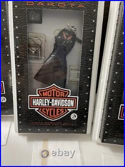 Franklin Mint Harley Davidson Vinyl Fashion Doll Dakota Trunk Full Set New COA's