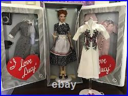 Franklin Mint I Love Lucy Lot Three outfits two boxed