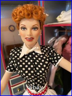 Franklin Mint I Love Lucy Trunk Case with Doll 10 Costumes and Accessories