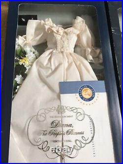 Franklin Mint LOT OF 6 Princess DIANA Vinyl DOLL ENSEMBLES Outfits NRFB +COAS