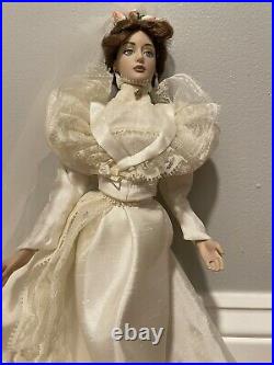 Franklin Mint Lily Gibson Girl Bride Vinyl Portrait Doll NIB RARE 15 New In Box