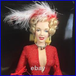 Franklin Mint Marilyn Monroe Portrait Doll Gentlemen Prefer Blondes Red Dress