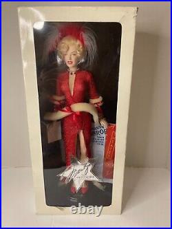 Franklin Mint Marilyn Monroe Starlet Debut Vinyl Portrat Doll Red Velvet Gown