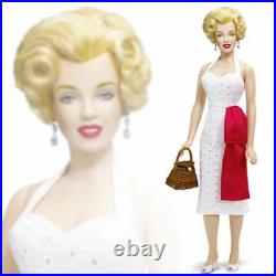 Franklin Mint Marilyn Monroe Walk Of Fame White Eyelet Dress 17 Vinyl Doll Nib