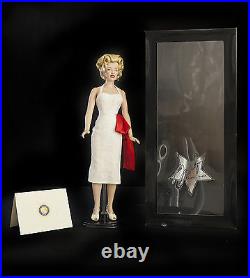 Franklin Mint Marilyn Monroe Walk Of Fame White Eyelet Dress 17 Vinyl Doll Nib