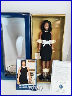 Franklin Mint Michelle Obama Vinyl Doll Limited Edition Rare #0298/9900 COA Franklin Mint Michelle Obama Vinyl Doll Limited Edition Rare #0298/9900 COA
