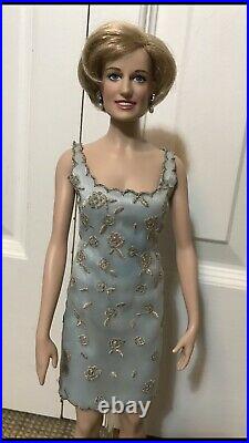 Franklin Mint PRINCESS DIANA 16 Inch Vinyl Doll Princess Of Grandeur+GIFT