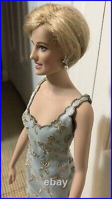 Franklin Mint PRINCESS DIANA 16 Inch Vinyl Doll Princess Of Grandeur+GIFT