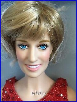 Franklin Mint PRINCESS DIANA 16 Vinyl DOLL Queen of Hearts Christmas 1998 NRFB