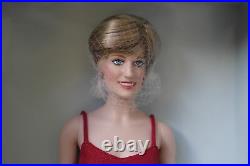 Franklin Mint Princess Diana Doll Red Lame Gown Rare Limited Edition/750 COA