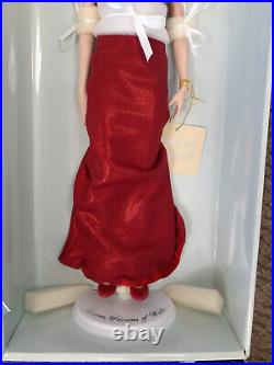 Franklin Mint Princess Diana Doll Red Lame Gown Rare Limited Edition/750 COA