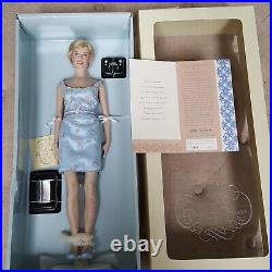 Franklin Mint Princess Diana Grandeur Vinyl Doll 16 blue dress with COA new